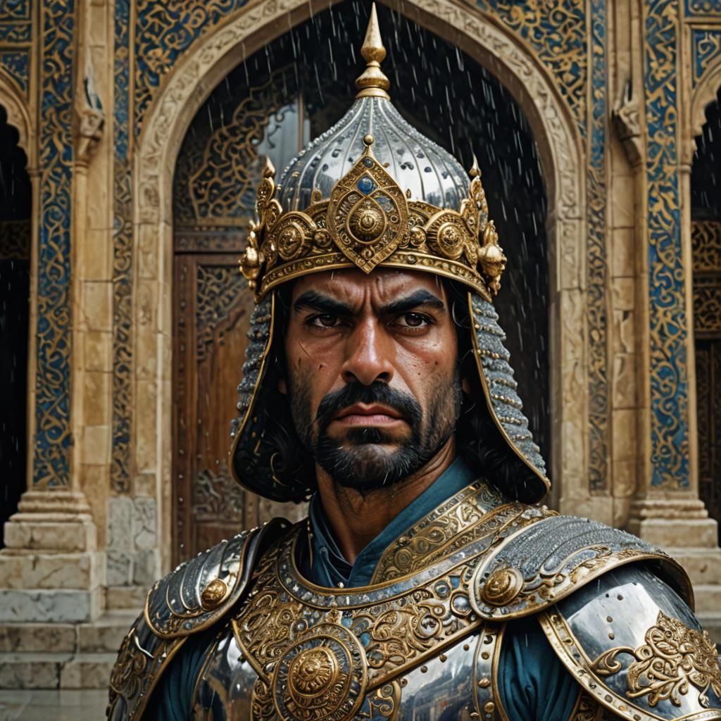 Persian Immortal Guards Palace Entrance: Professional Portra...