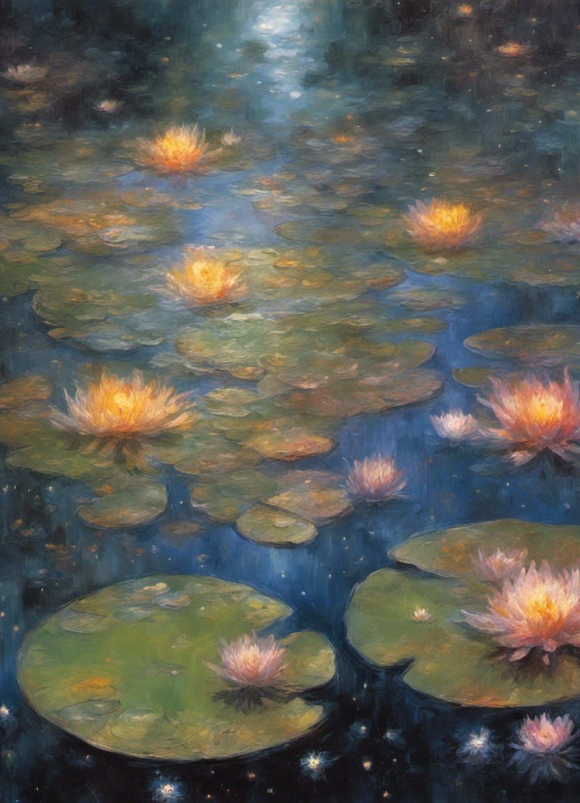 "Impressionistic Cosmic Melancholy". 16k resolution, art by Claude Monet, Disco Elysium. A sprawling cosmic vista, desol...