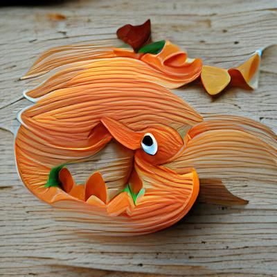 Fishy Pumpkin Quilling Image