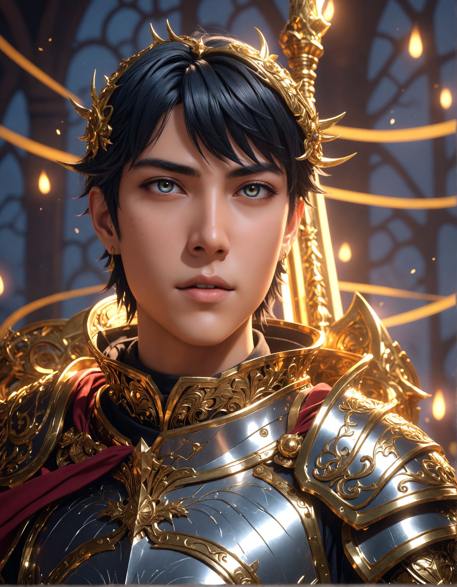 Magi in Living Armor with Living Weapon