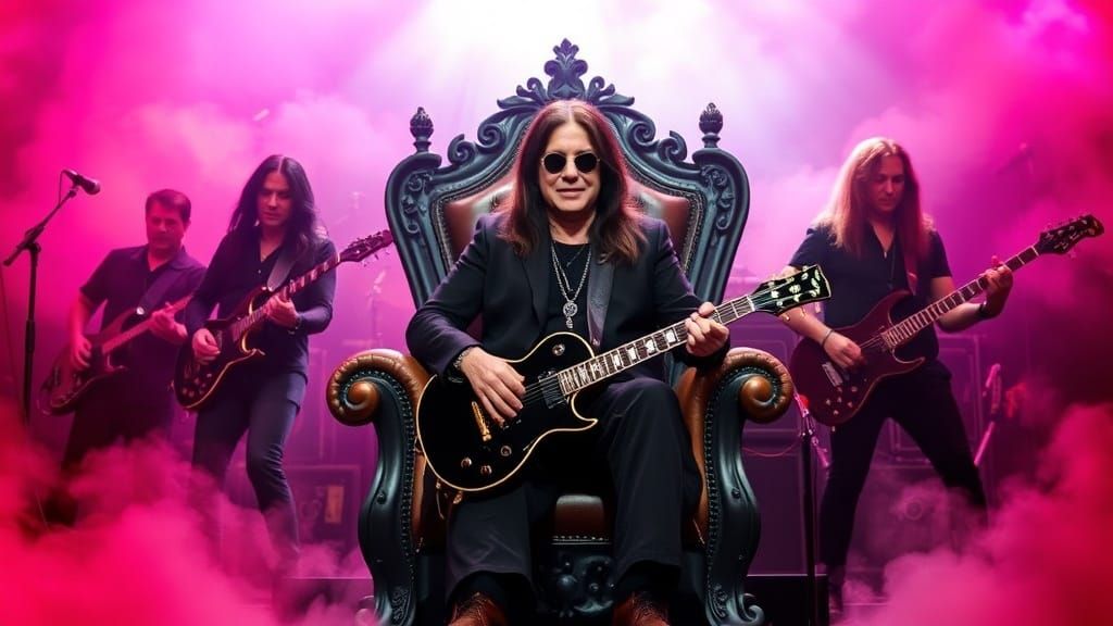 Ozzy Osbourne Tribute on Elegant Throne