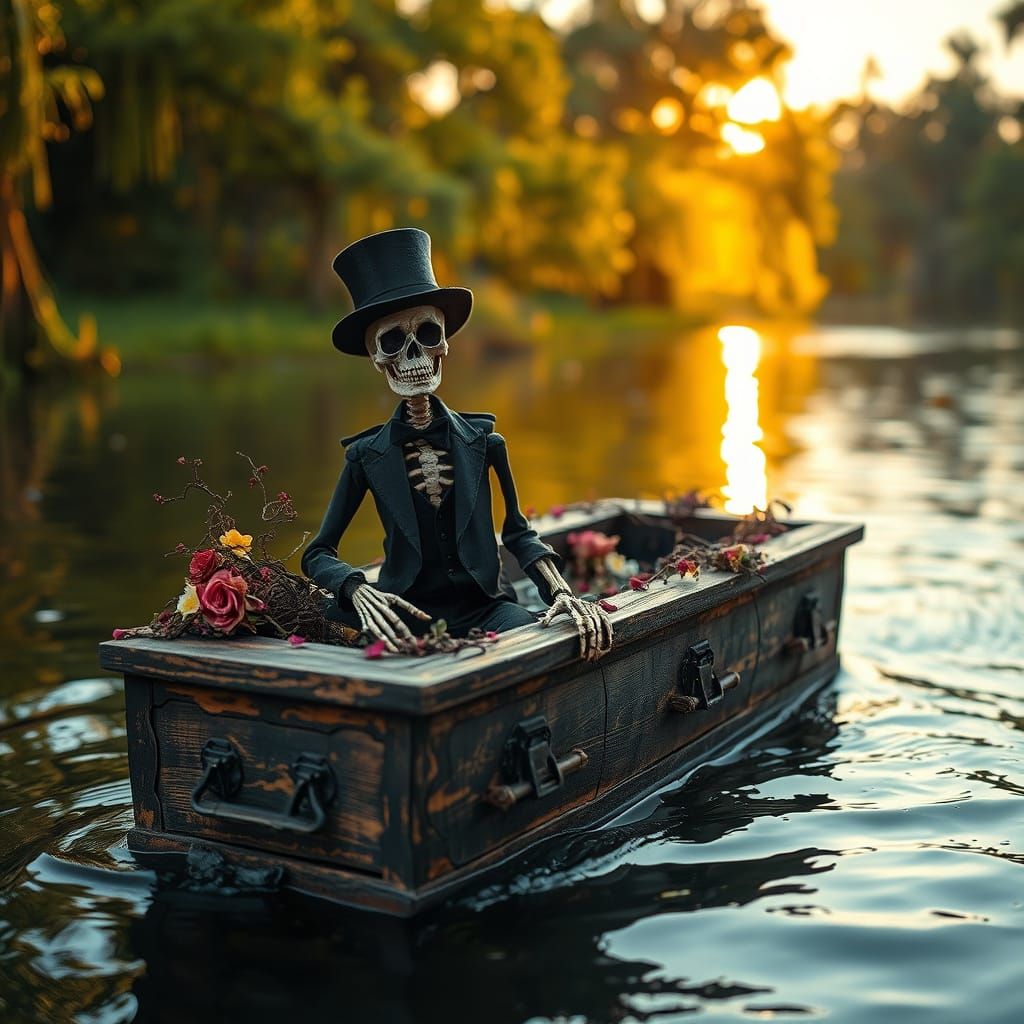 Ethereal Nighttime Scene on the Majestic Mississippi River