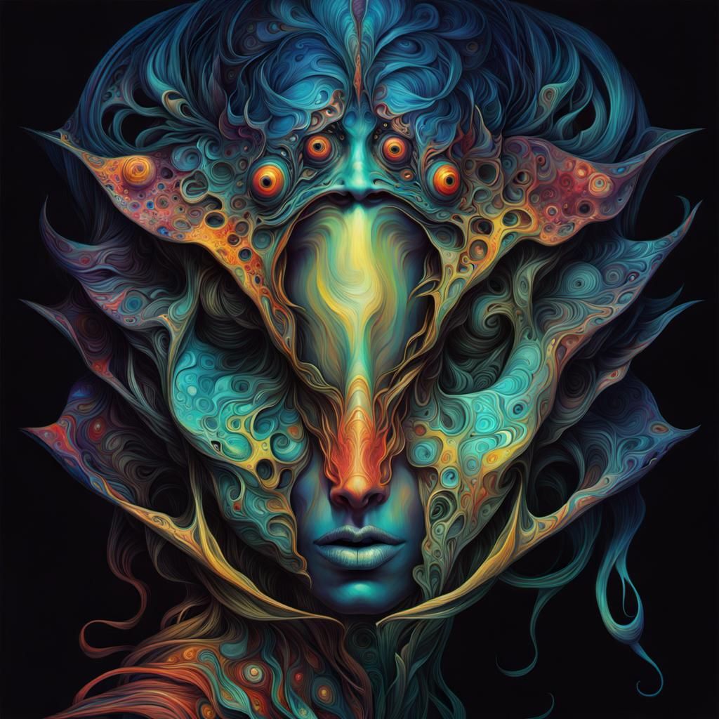 Hyperdetailed Psychedelic Painting in Photorealistic Style