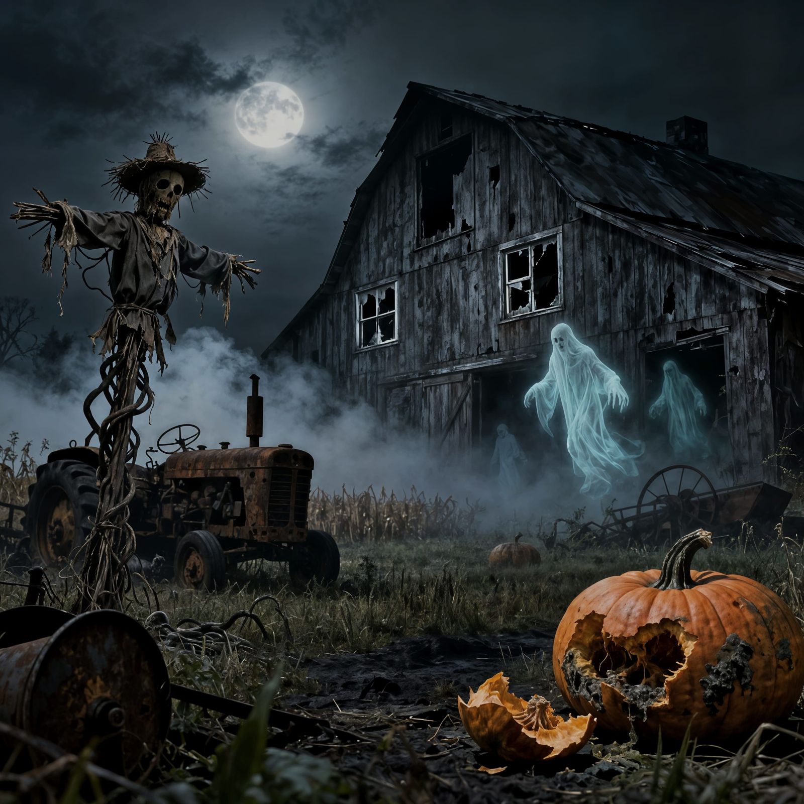 Creepy Harvest Festival on Abandoned Farm