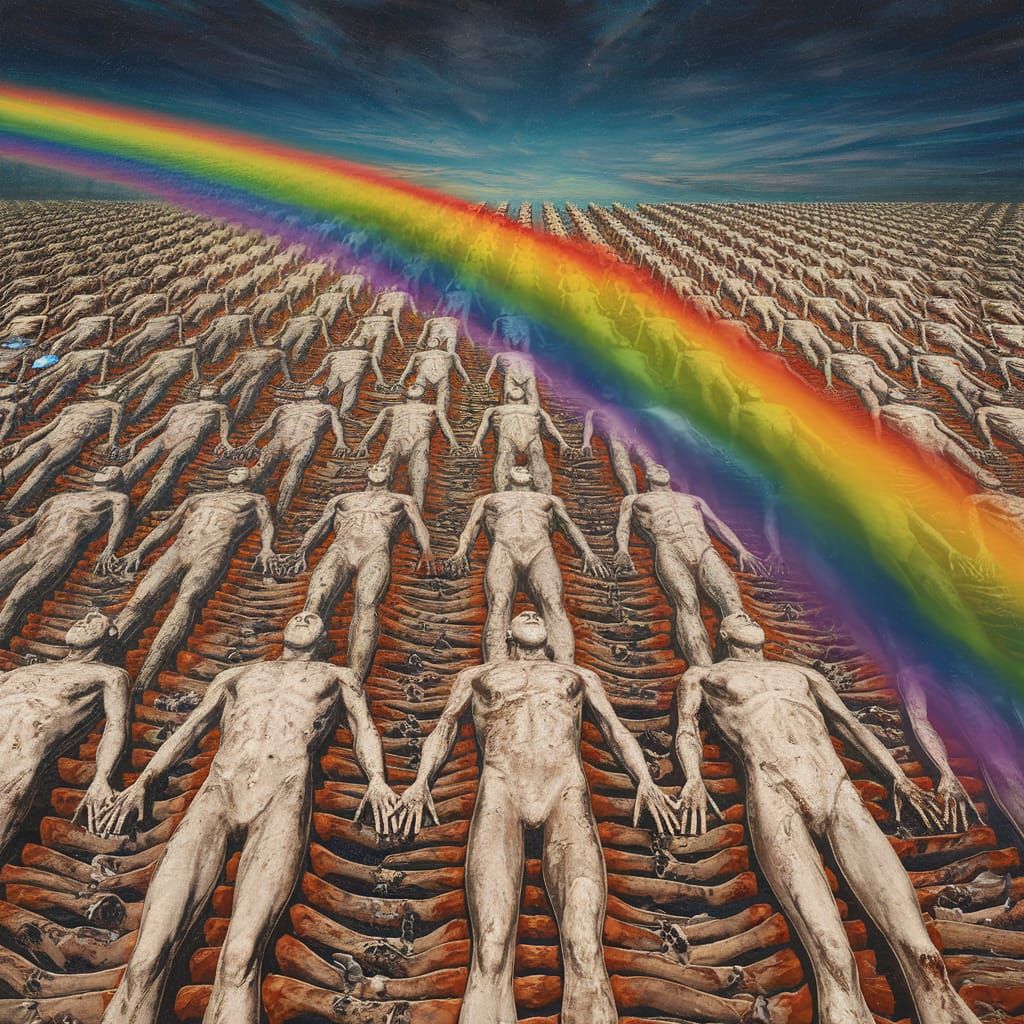 Abstract Rainbow Over a Field of Bodies
