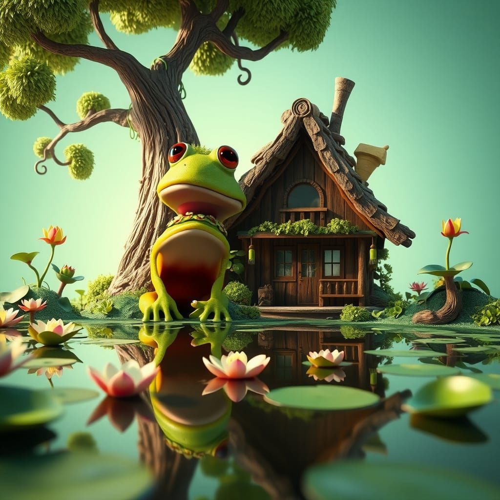 Frog Prince Discovery in 3D Digital Art