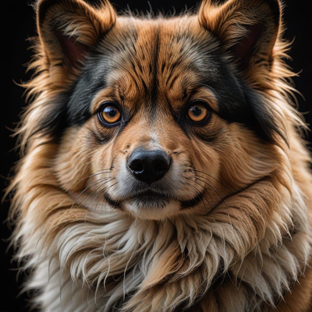 Vivid Digital Portrait of a Luminous Feline Masterpiece