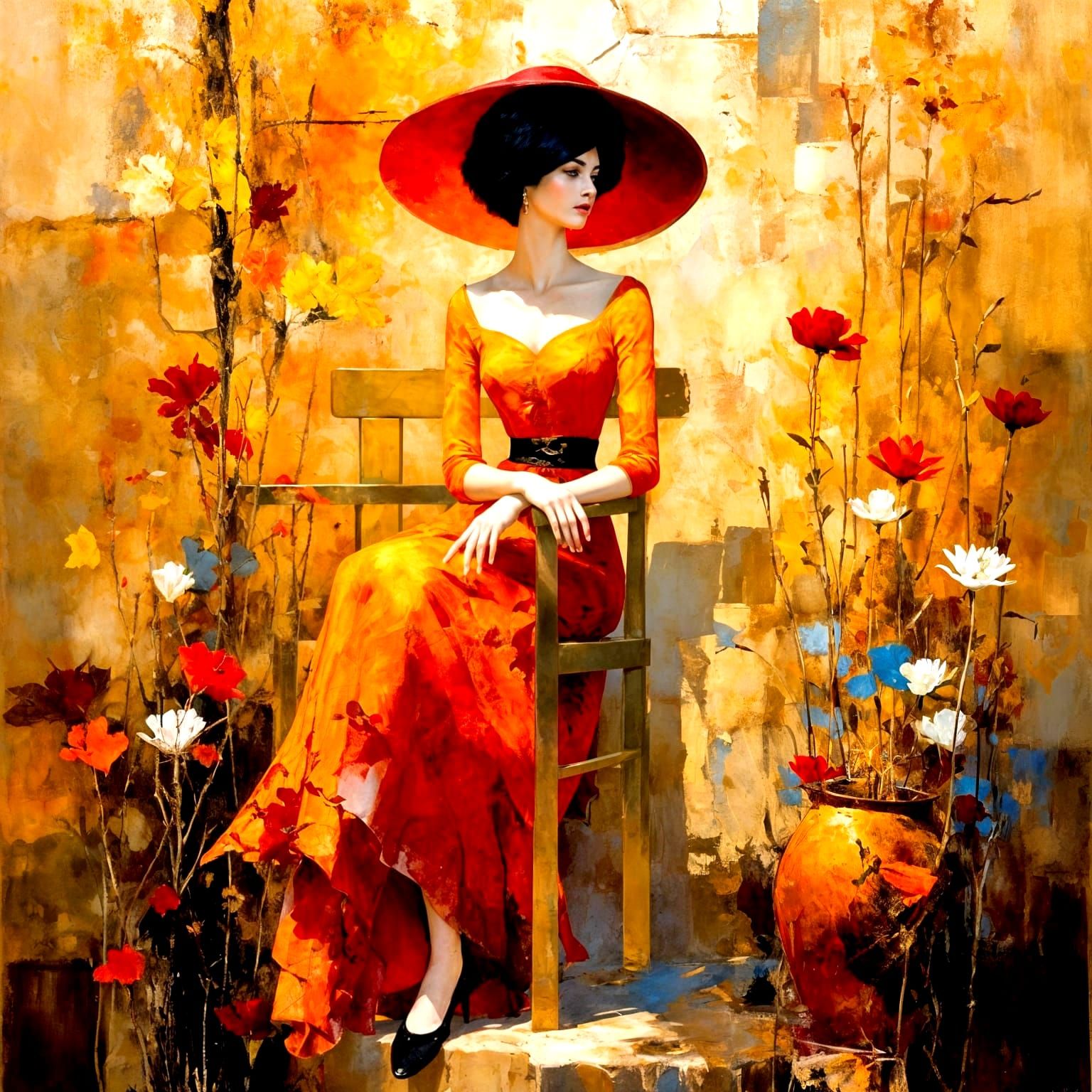 Ethereal Goddess in Autumnal Hues