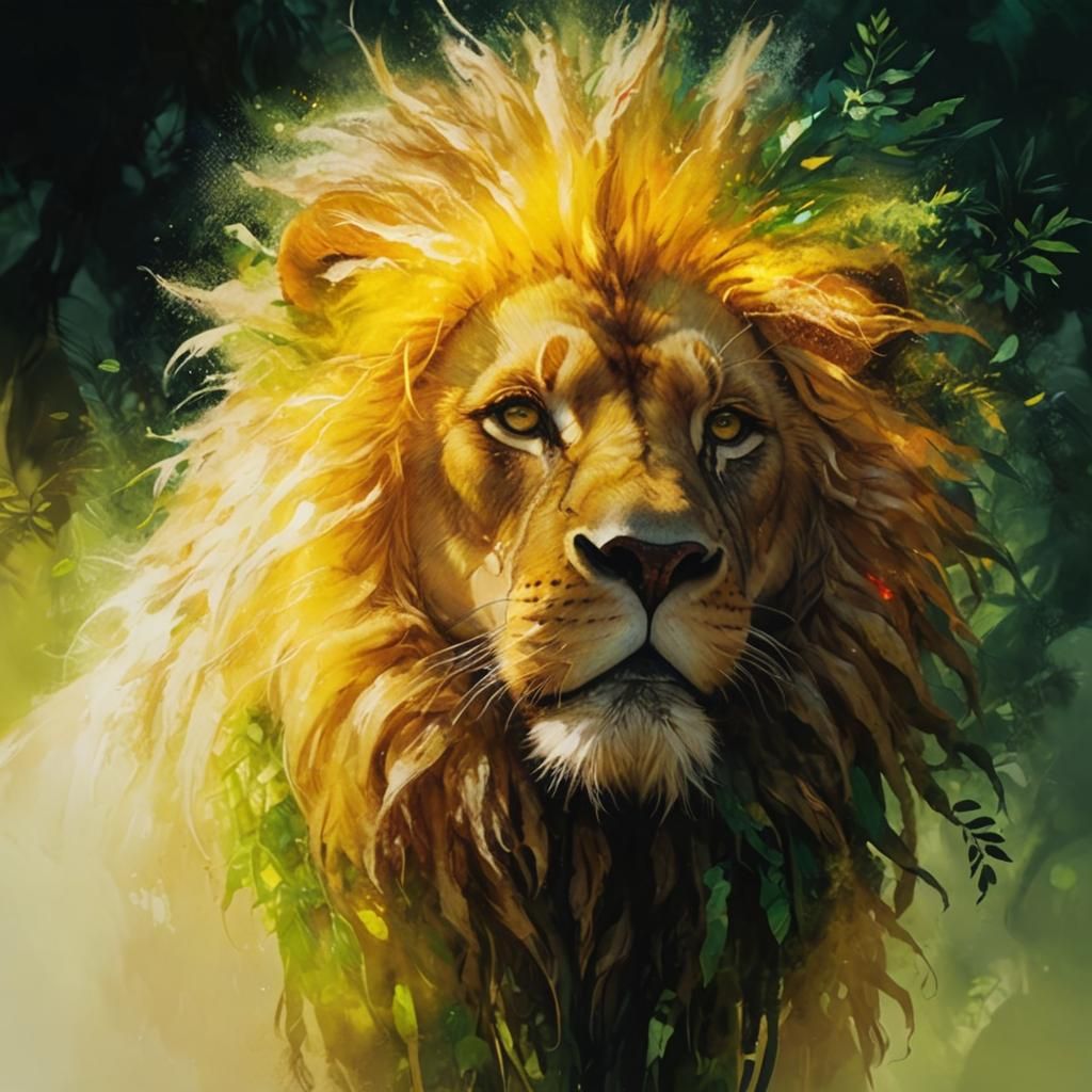 Reggae Lion with Dreadlocks Digital Art