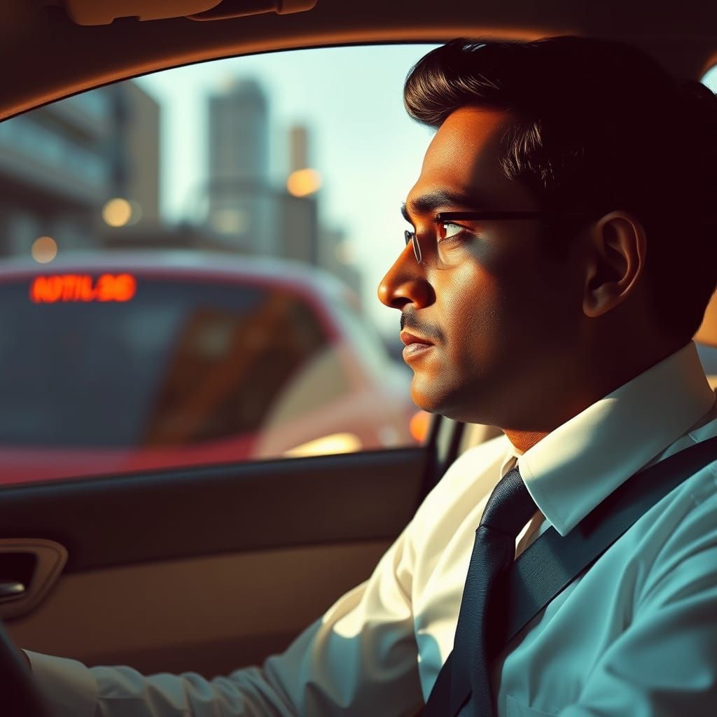 Indian Man's Futuristic Commute Inspired by Syd Mead