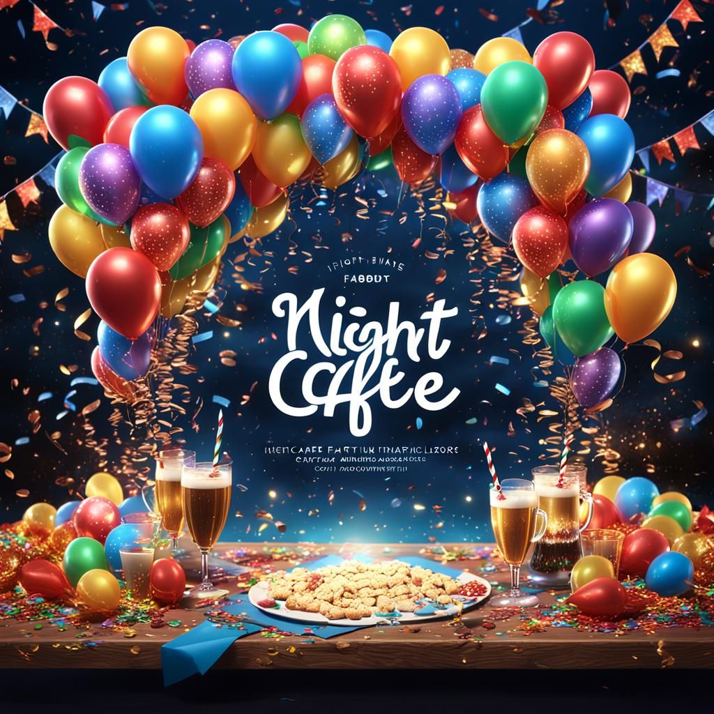 A lively party invitation