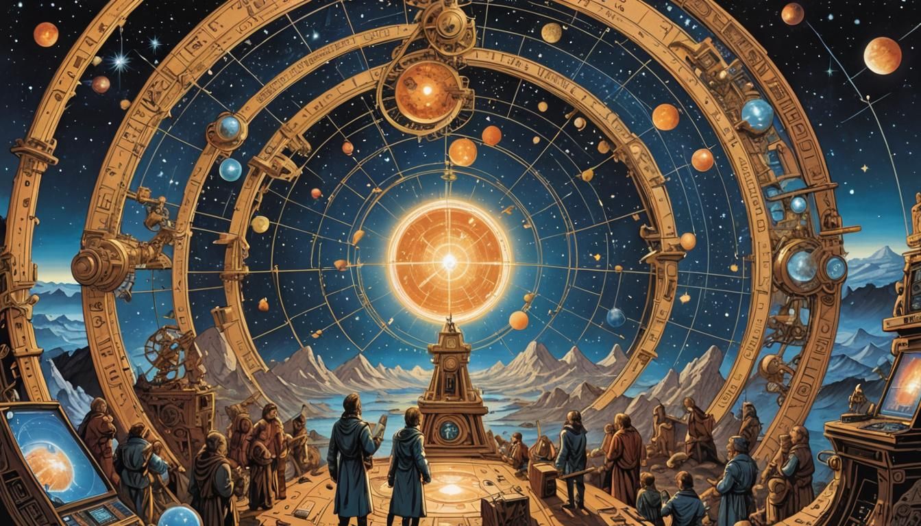 Astrology New Age Magazine Cover with Crystals