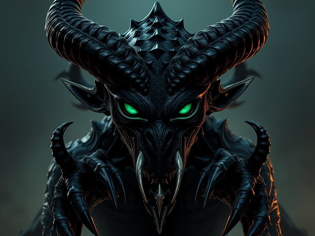 Onyx Demon in Biomechanical Style