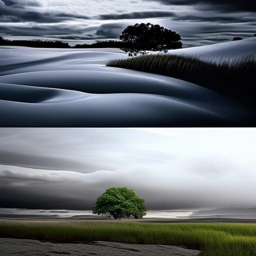 Hyperrealistic Image of Seasons Changing