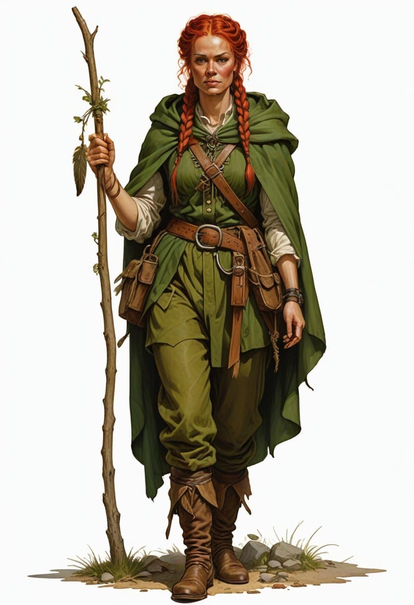 A 17th Century French Foresteress in Heroic Fantasy Style