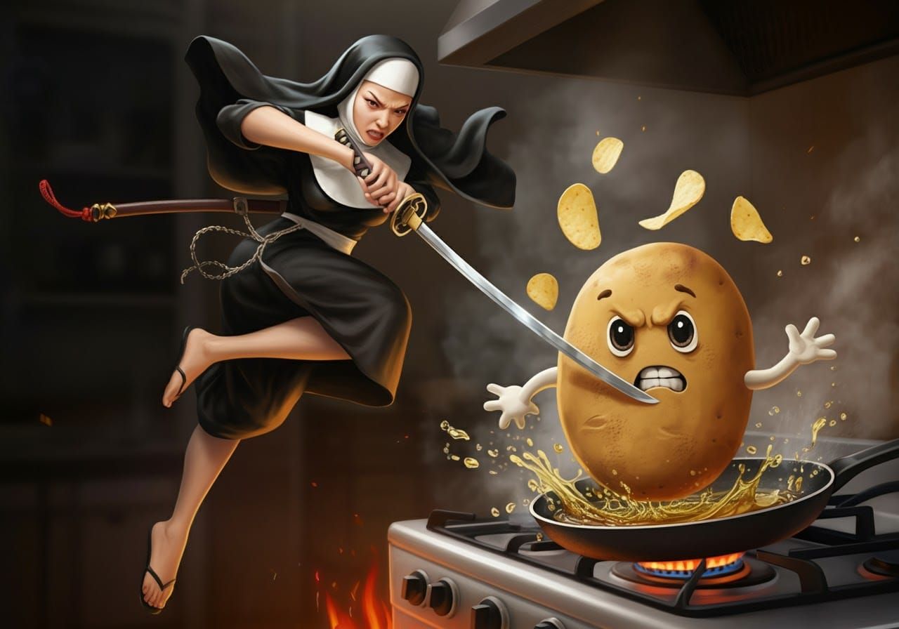 Nun and Potato Samurai Showdown