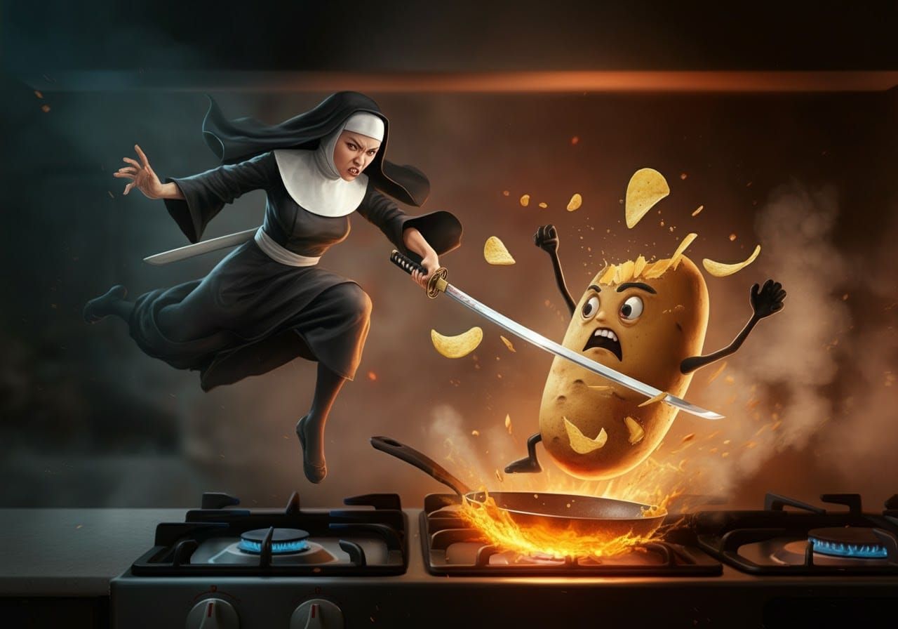 Nun and Potato Samurai Showdown