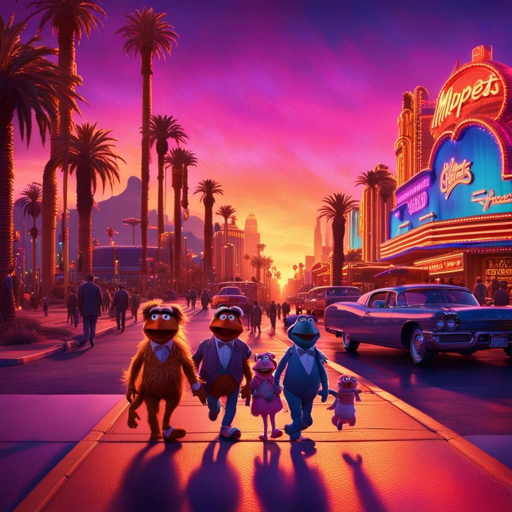 Muppets' Sunset Stroll on the Las Vegas Strip