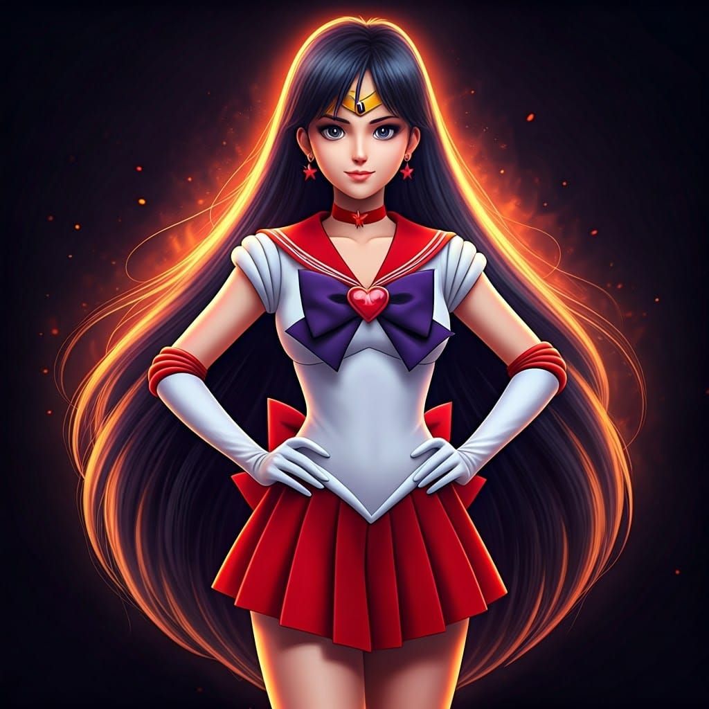 Confident Sailor Senshi in Iconic Uniform