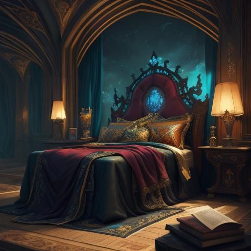 Prince Reading in Bed: Fantasy Concept Art