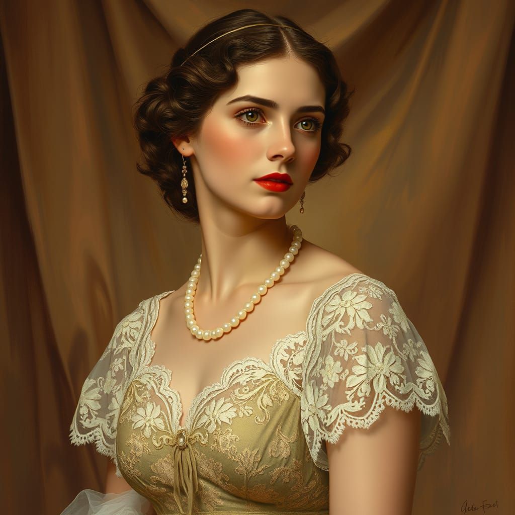Elegant Edwardian Lady in Soft Focus