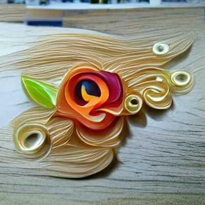 AI Interpretation of Quilling Technique