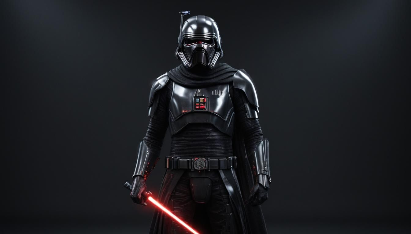 Epic Dark Fantasy Warrior in Burning Forest, Fine-Art Photog...