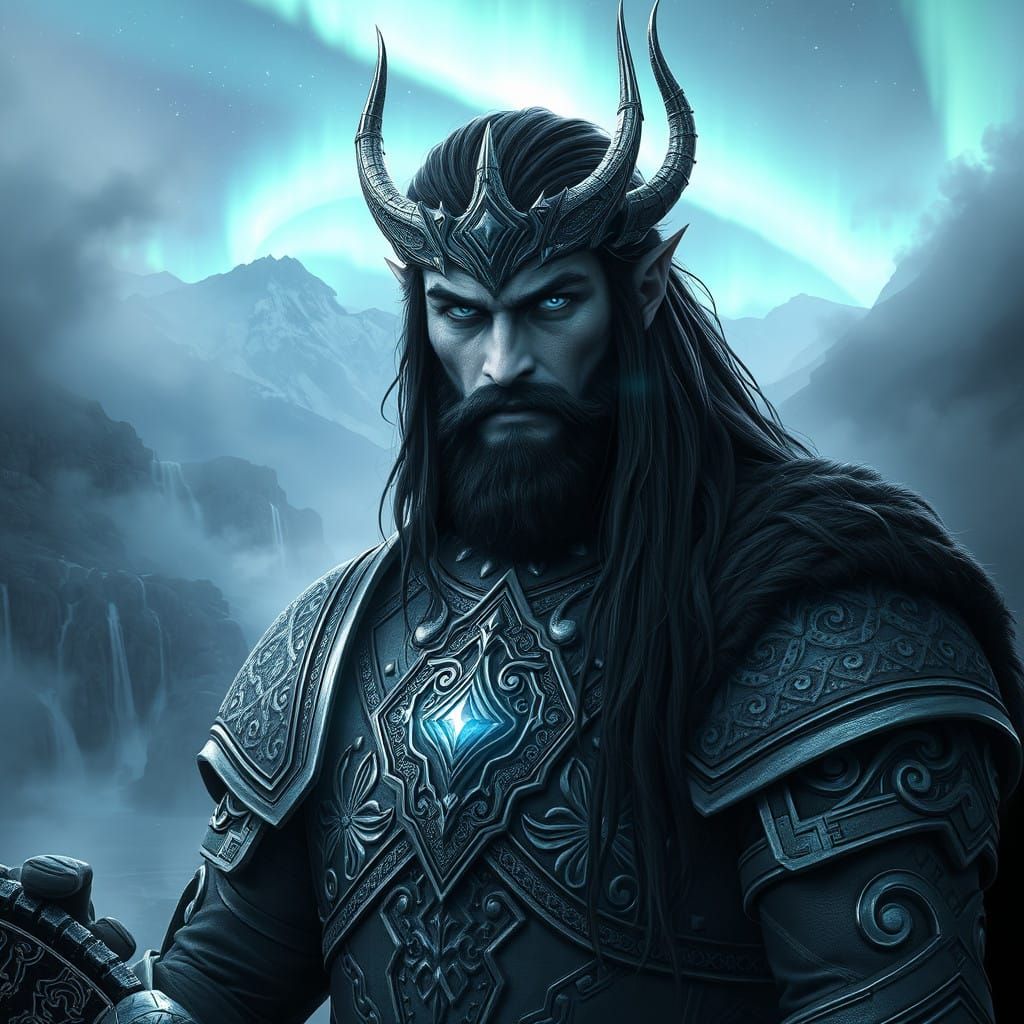 Norse God Sól in Majestic, Mystical Realm