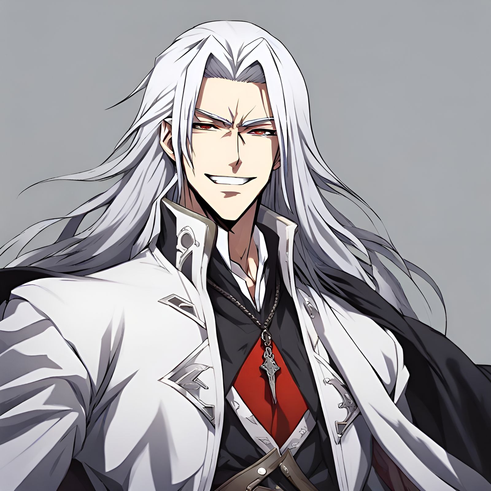 Smiling Anime Character in Pixel Art Style