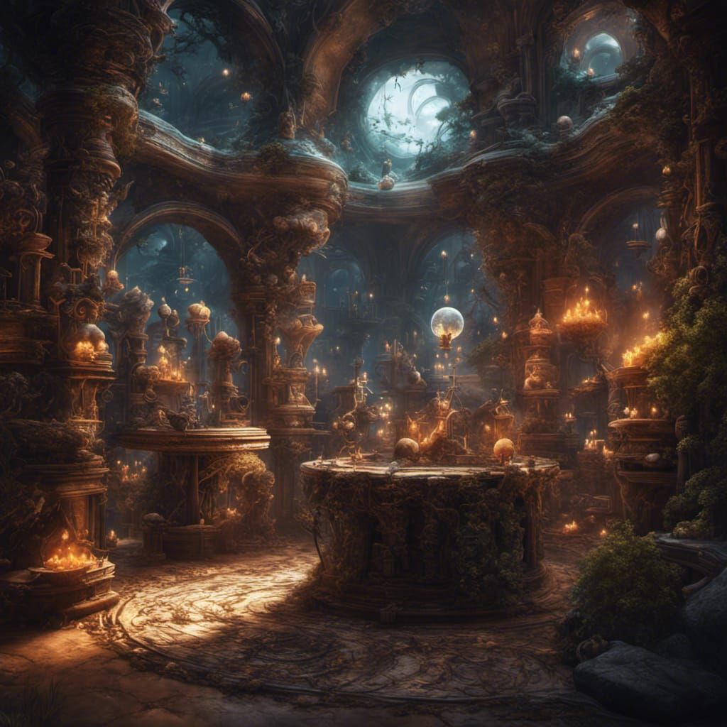 Magic Alchemy Tube in Detailed Matte Painting