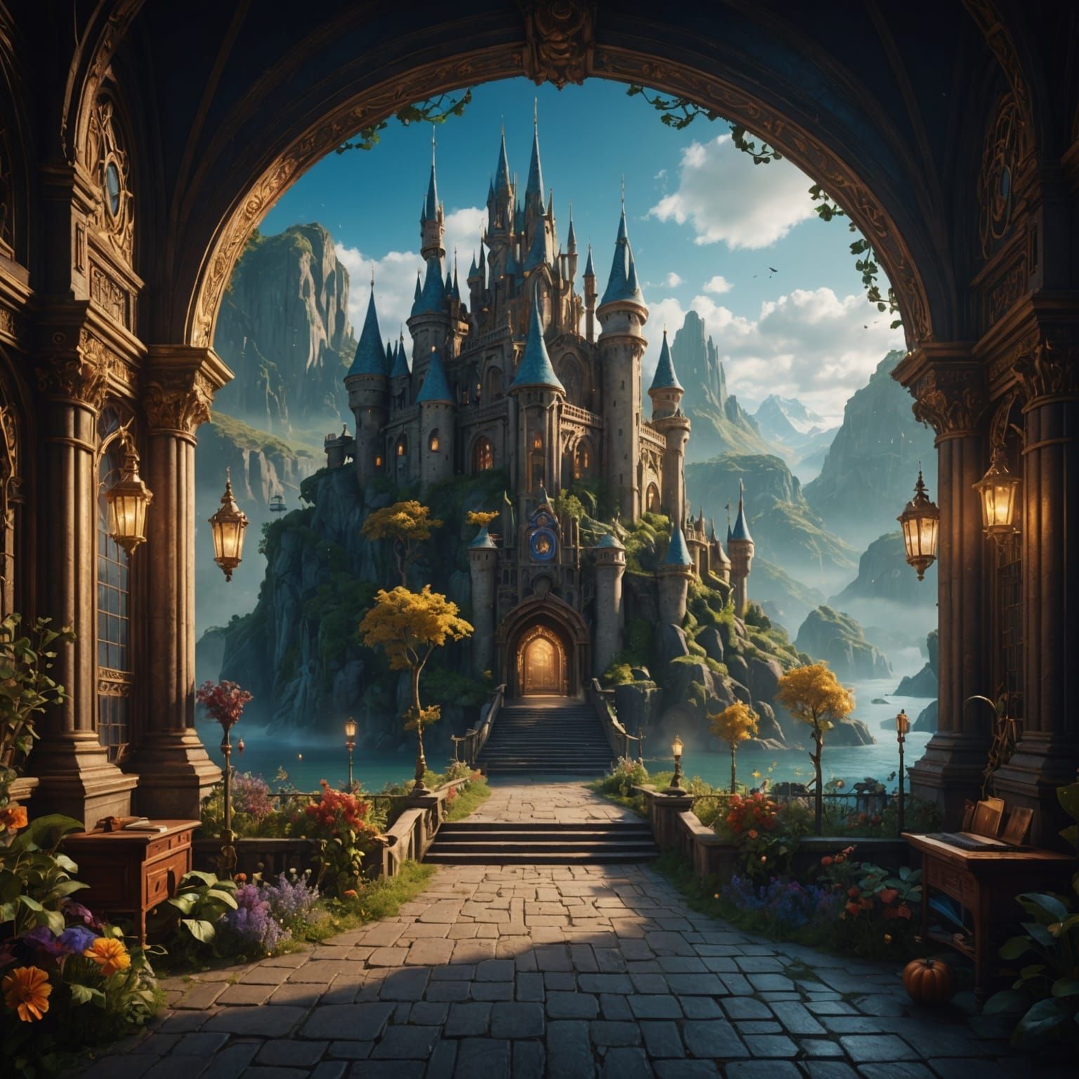 Fantastical Musical Magic in Detailed Matte Painting