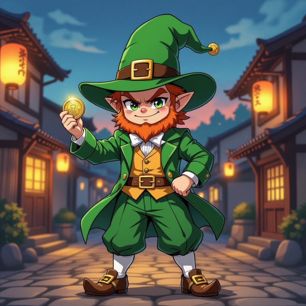 Leprechaun in Demon Slayer Anime Style