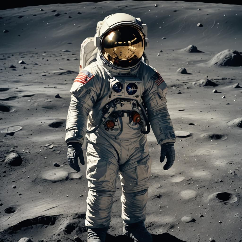 Neil Armstrong on the Moon, NASA Concept Art