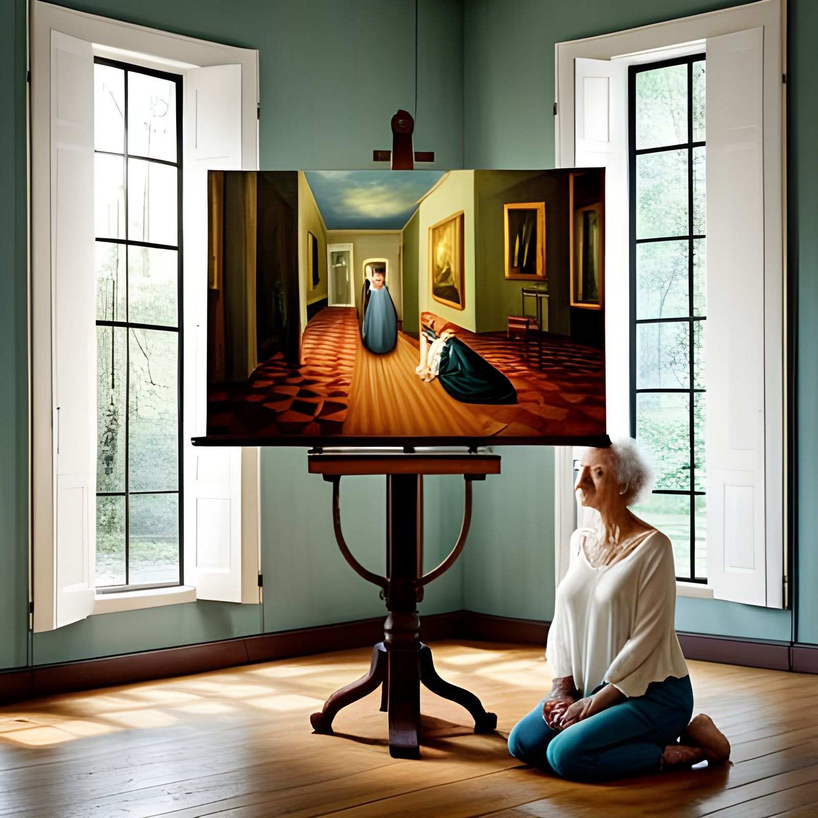 Artist's Mountain Dream Home: Surreal Magical Realism