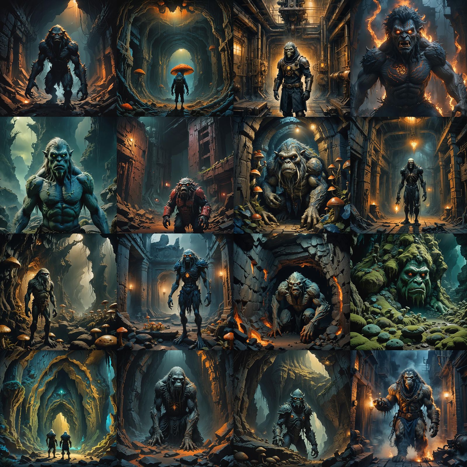 Filmic Morlock in Detailed Matte Painting