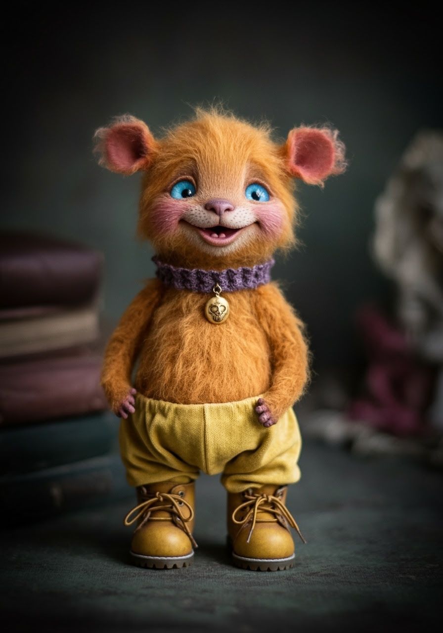 Gorgeously Golden Velvet Happy Things in Huge Cute Boots