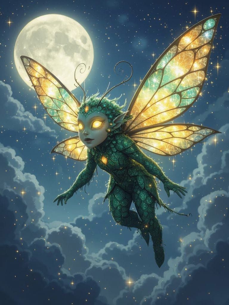 Chrysocolla Creature with Goldvein Cobweb Prismatic Spectral...