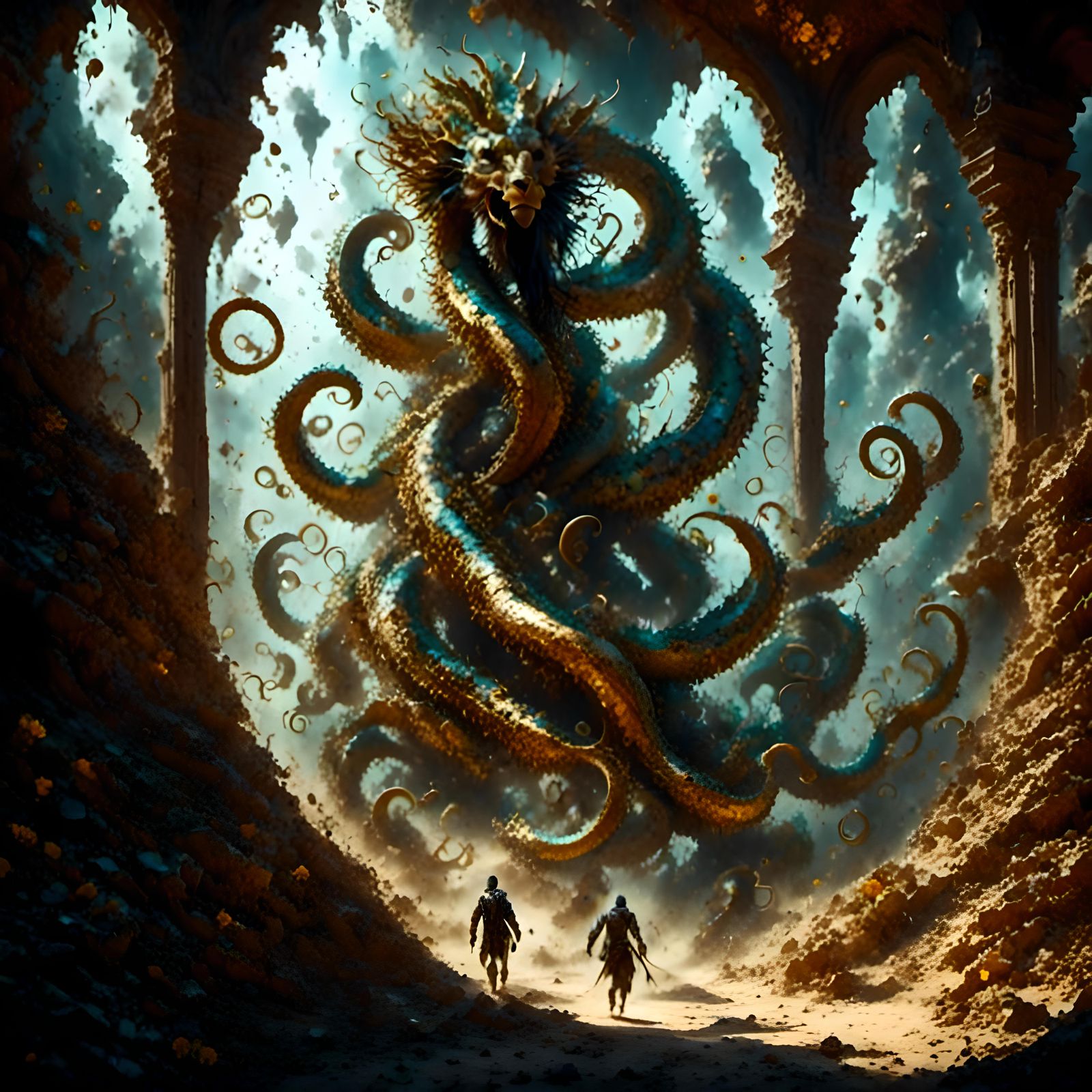 Dark Fantasy Queen: Hyperrealistic Digital Art Portrait