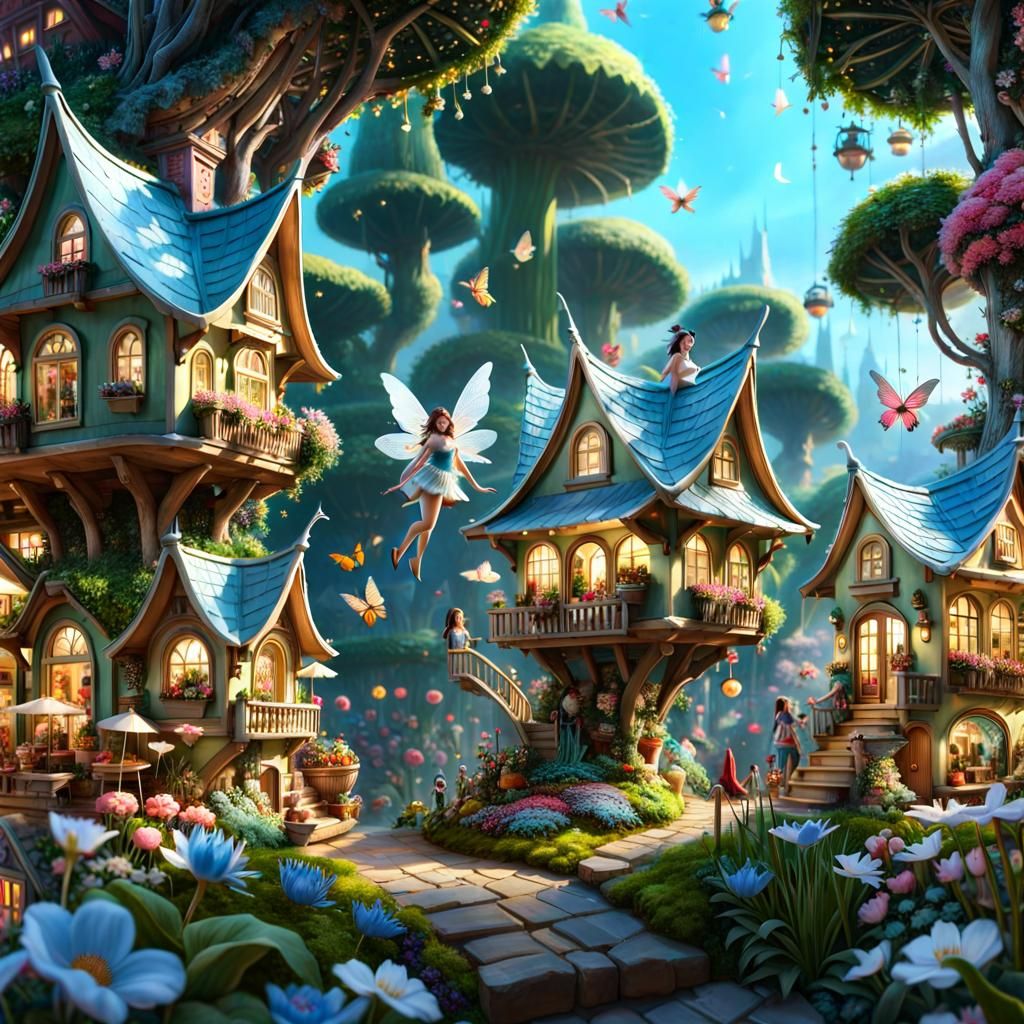 Bugs-Eye View of a Crowded Fairy Garden