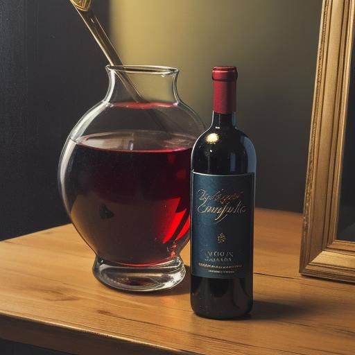 Luxurious Wine Still Life in Oil Painting Style