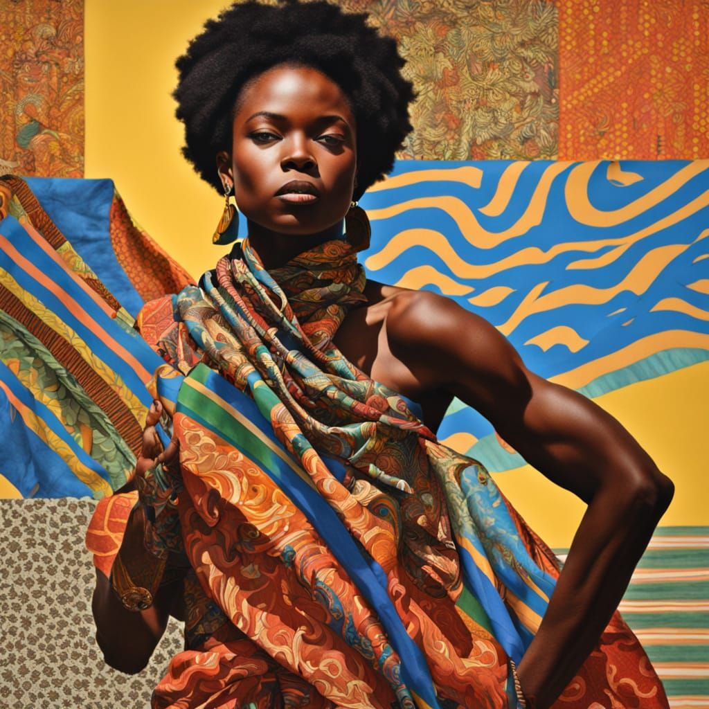 Afrofuturistic Dancer in Vibrant African Cityscape