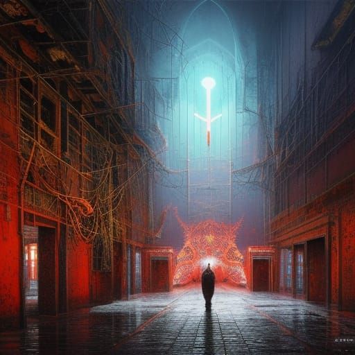 Tri-Horned Demon in Psychiatric Ward, Hyperdetailed