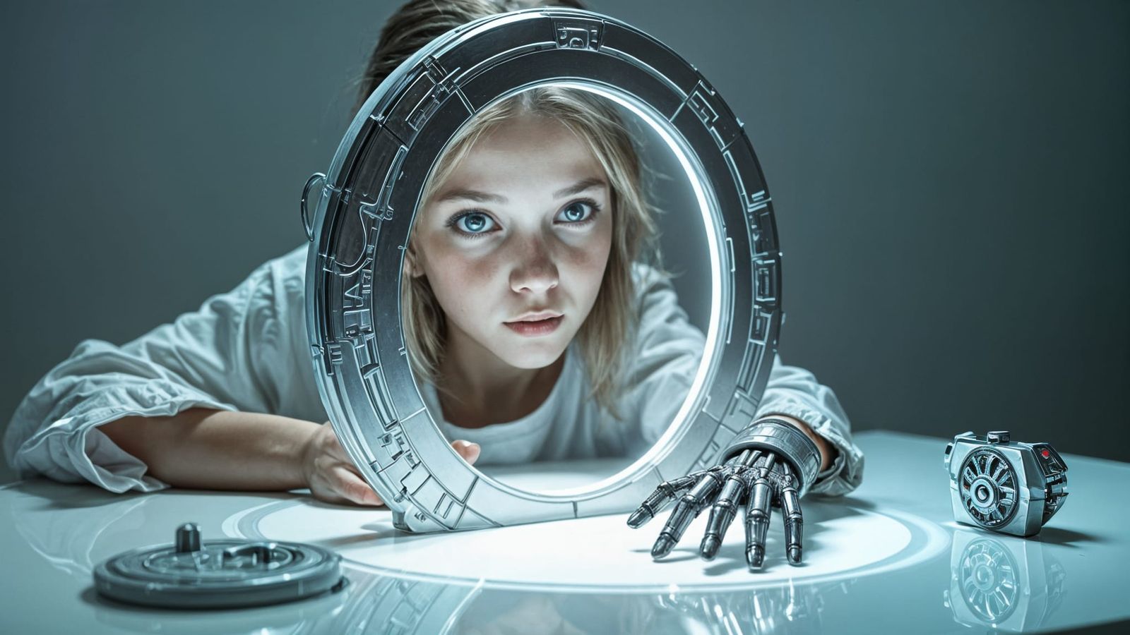 Cyborg Hand Appears From Portal Toy