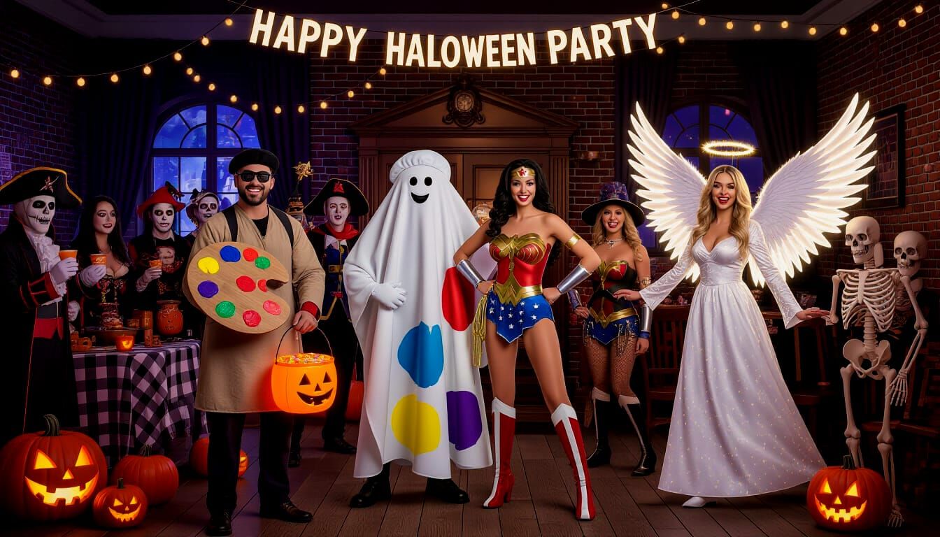 Whimsical Halloween Party with Unique Costumes