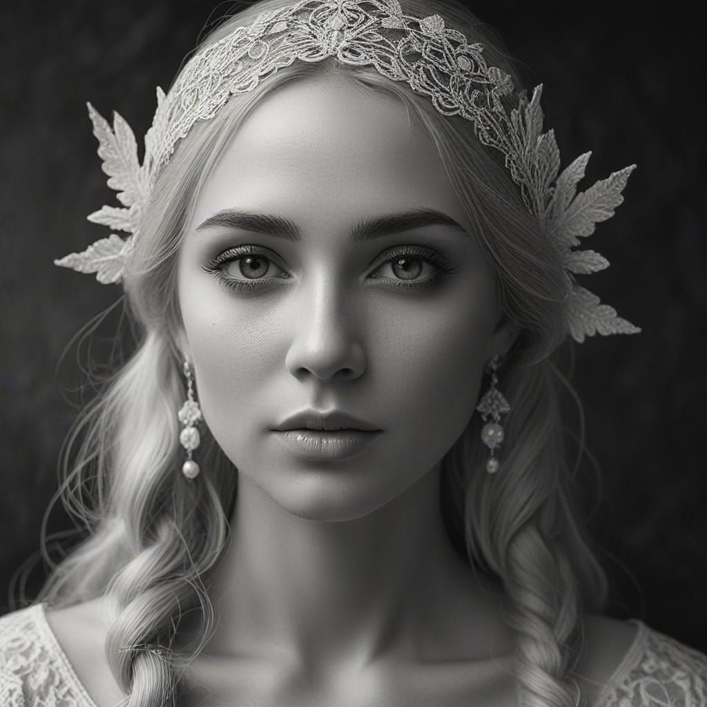 Elf Woman Portrait in Renaissance Style