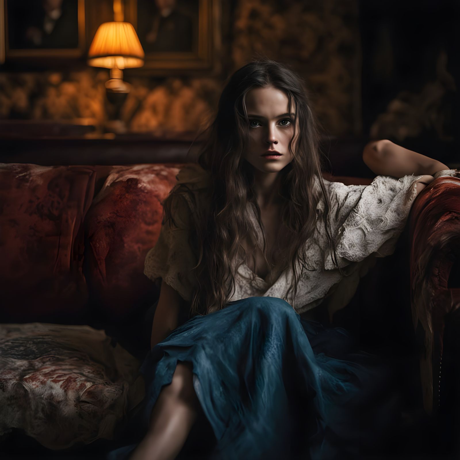 A Woman Hides Her Desperate Emotions Behind a Mask of Calm