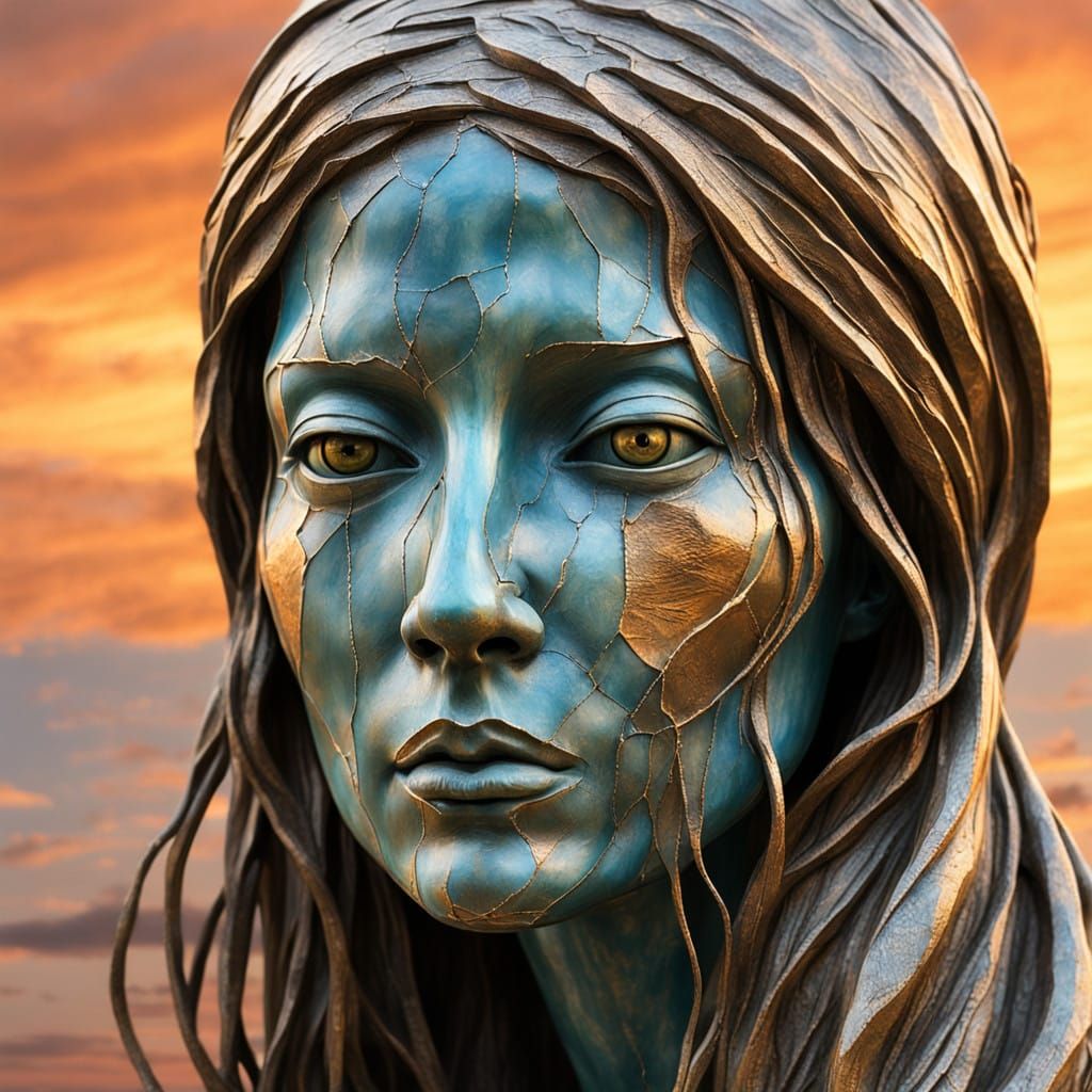 Surrealist Sculpture Capturing Inner Strength and Resilience