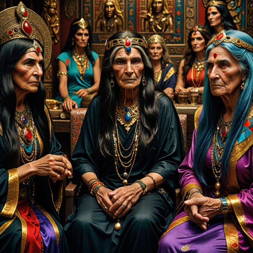 Goddess Ishtar: Hyperrealistic Image of Elderly Transvestite