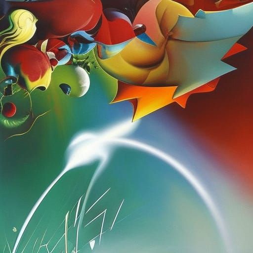 1950s Pulp Fiction Magazine Covers in Abstract Style