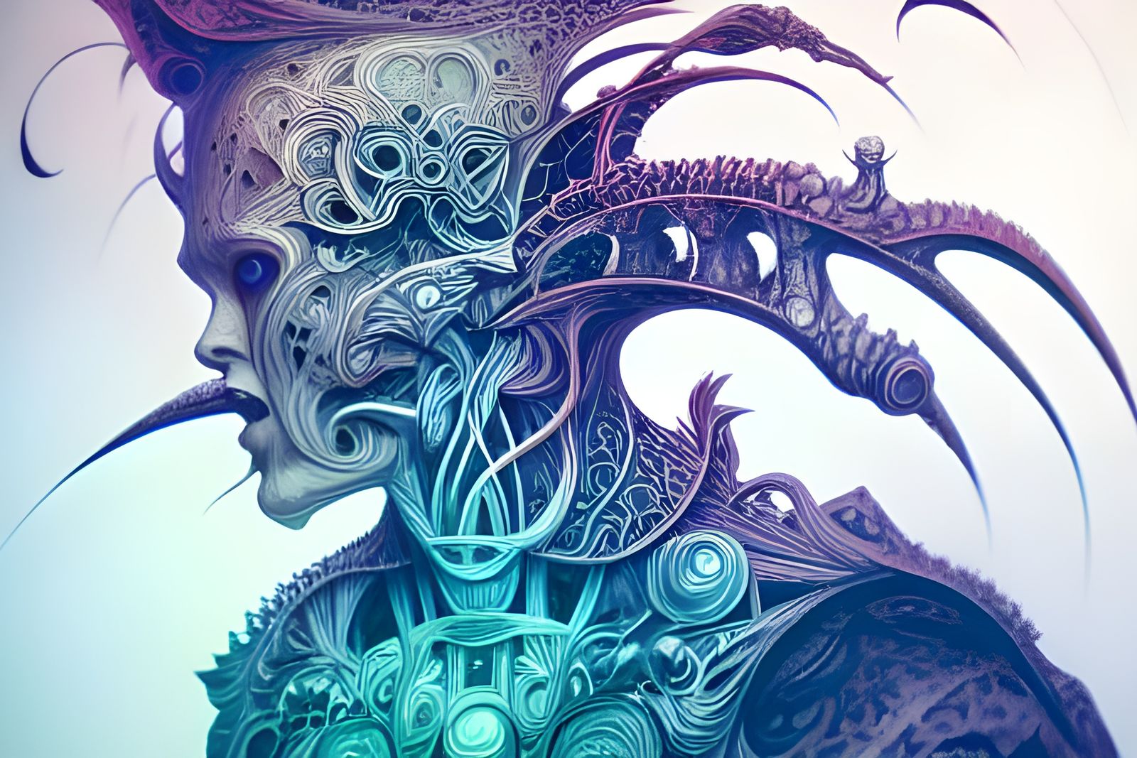 Surreal Symmetrical Design in Digital Art Style